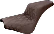 Load image into Gallery viewer, Saddlemen Step-Up Seat - Front Lattice Stitch - Brown 818-30-172BR - Main Product View