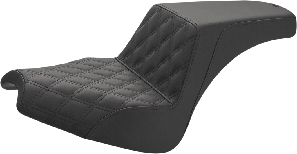 Saddlemen Step-Up Seat - Front Lattice Stitch/Rear Smooth - Black - Chief I21-04-172 - Main Product View
