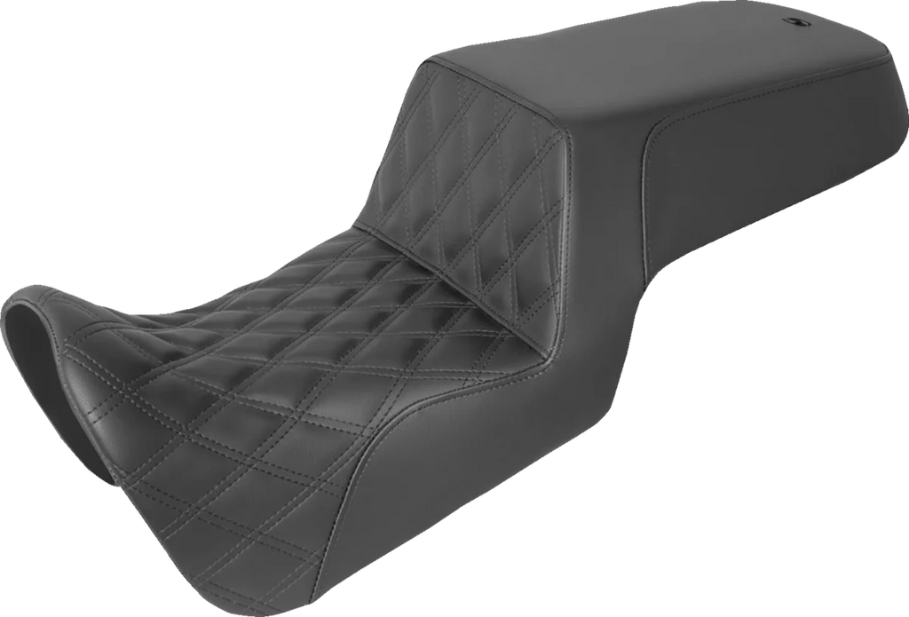 Saddlemen Step-Up Seat - Front Lattice Stitch/Rear Smooth - Black - Pan America '21-'23 821-34-172 - Main Product View