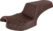 Load image into Gallery viewer, Saddlemen Step-Up Seat - Front Lattice Stitch/Rear Smooth - Brown - Challenger I20-06-172BR - Main Product View