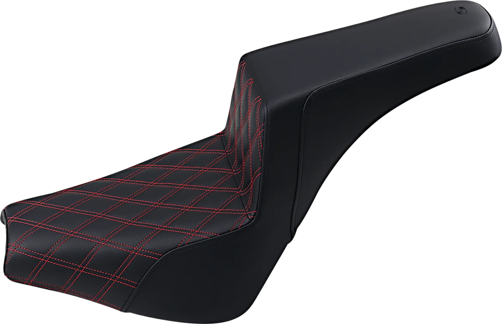 Saddlemen Step-Up Seat - Front Lattice Stitch/With Red Stitching - Black 818-30-172RD - Main Product View