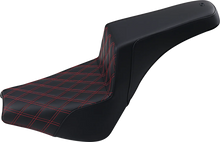 Load image into Gallery viewer, Saddlemen Step-Up Seat - Front Lattice Stitch/With Red Stitching - Black 818-30-172RD - Main Product View