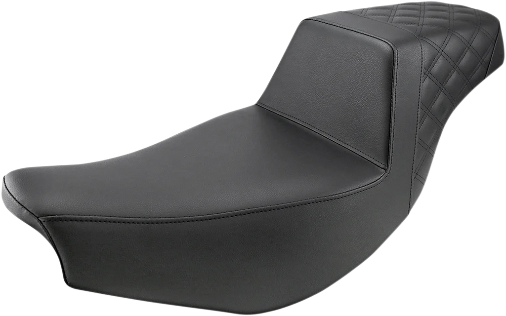 Saddlemen Step-Up Seat - Front Smooth/Rear Lattice Stitch - Black - Indian I14-07-173 - Main Product View