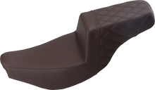 Load image into Gallery viewer, Saddlemen Step-Up Seat - Front Smooth/Rear Lattice Stitch - Brown - Indian I14-07-173BR - Main Product View