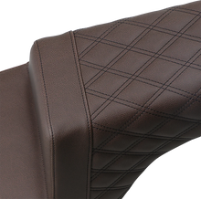Load image into Gallery viewer, Saddlemen Step-Up Seat - Front Smooth/Rear Lattice Stitch - Brown - Indian I14-07-173BR - Side View