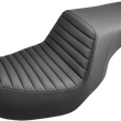 Load image into Gallery viewer, Saddlemen Step-Up Seat - Front Tuck-n-Roll - Black - Dyna 804-04-171 - Main Product View