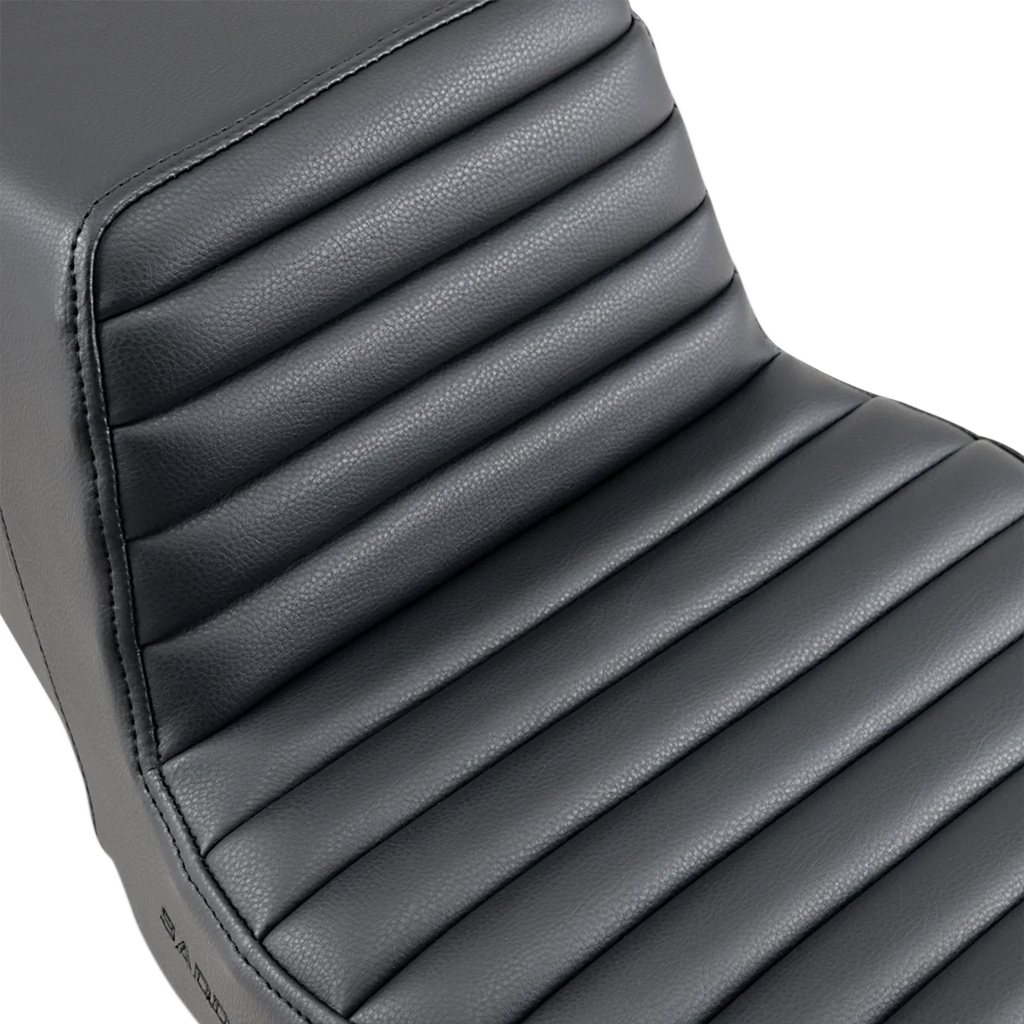 Saddlemen Step-Up Seat - Front Tuck-n-Roll - Black - FLHR/FLHX 897-06-171 - Side View