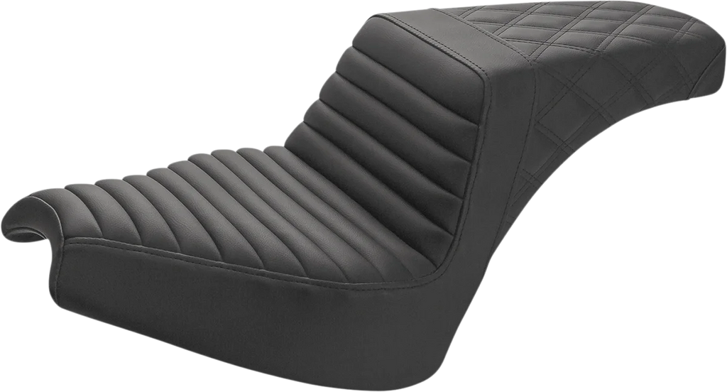 Saddlemen Step-Up Seat - Front Tuck-n'-Roll/Rear Lattice Stitch - Black - Chief I21-04-176 - Main Product View