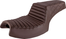 Load image into Gallery viewer, Saddlemen Step-Up Seat - Front Tuck-n'-Roll/Rear Lattice Stitch - Brown - Challenger I20-06-176BR - Main Product View