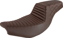 Load image into Gallery viewer, Saddlemen Step-Up Seat - Front Tuck-n'-Roll/Rear Lattice Stitch - Brown - Indian I14-07-176BR - Main Product View