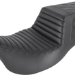 Load image into Gallery viewer, Saddlemen Step-Up Seat - Front Tuck-n-Roll/Rear Lattice Stitch - Black - FL '08-23 808-07B-176 - Main Product View