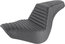 Load image into Gallery viewer, Saddlemen Step-Up Seat - Front Tuck-n-Roll/Rear Lattice Stitch - Black - FL/FX '18-'23 818-27-176 - Main Product View