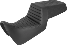 Load image into Gallery viewer, Saddlemen Step-Up Seat - Front Tuck-n-Roll/Rear Lattice Stitch - Black - Pan America '21-'23 821-34-176 - Main Product View