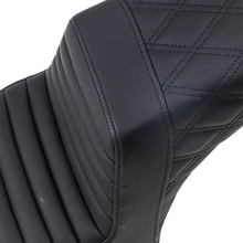Load image into Gallery viewer, Saddlemen Step-Up Seat - Front Tuck-n-Roll/Rear Lattice Stitch - Black - Scout '18-'19 I18-33-176 - Side View