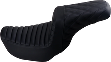 Load image into Gallery viewer, Saddlemen Step-Up Seat - Front Tuck-n-Roll/Rear Lattice Stitch - Black 806-04-176 - Main Product View