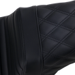 Load image into Gallery viewer, Saddlemen Step-Up Seat - Front Tuck-n-Roll/Rear Lattice Stitch - Black 806-04-176 - Side View