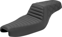 Load image into Gallery viewer, Saddlemen Step-Up Seat - Front Tuck-n-Roll/Rear Lattice Stitch - Black 807-11-176 - Main Product View