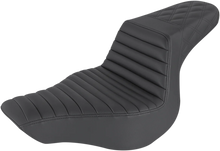 Load image into Gallery viewer, Saddlemen Step-Up Seat - Front Tuck-n-Roll/Rear Lattice Stitch - Black 813-27-176 - Main Product View