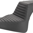 Load image into Gallery viewer, Saddlemen Step-Up Seat - Front Tuck-n-Roll/Rear Lattice Stitch - Black 818-29-176 - Main Product View