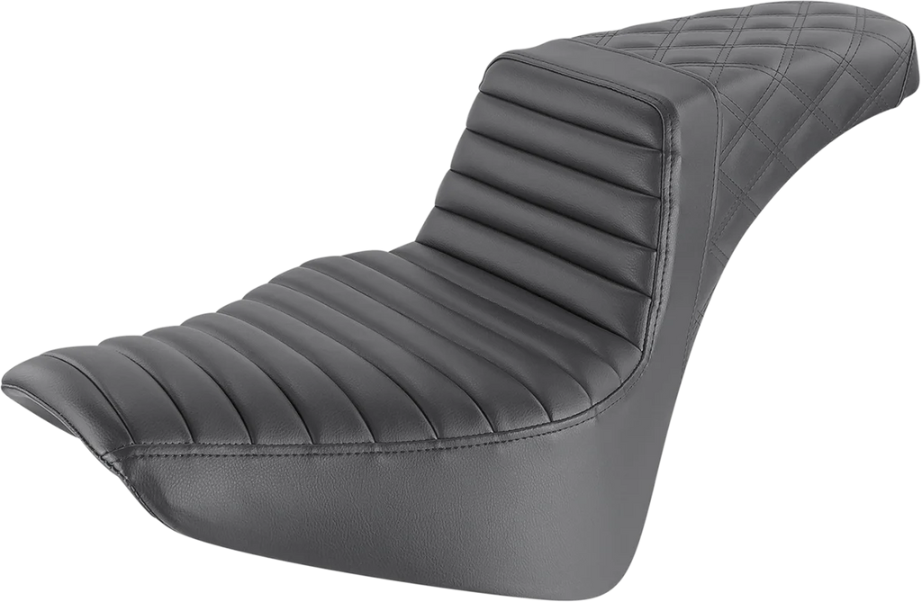 Saddlemen Step-Up Seat - Front Tuck-n-Roll/Rear Lattice Stitch - Black 818-33-176 - Main Product View