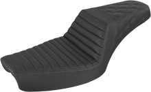 Load image into Gallery viewer, Saddlemen Step-Up Seat - Front Tuck-n-Roll/Rear Lattice Stitch - Black 896-04-176 - Main Product View