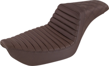 Load image into Gallery viewer, Saddlemen Step-Up Seat - Front Tuck-n-Roll/Rear Lattice Stitch - Brown - Dyna 896-04-176BR - Main Product View