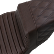 Load image into Gallery viewer, Saddlemen Step-Up Seat - Front Tuck-n-Roll/Rear Lattice Stitch - Brown - FL '08-'23 808-07B-176BR - Back View