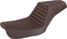 Load image into Gallery viewer, Saddlemen Step-Up Seat - Front Tuck-n-Roll/Rear Lattice Stitch - Brown - FXD 804-04-176BR - Main Product View