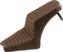 Load image into Gallery viewer, Saddlemen Step-Up Seat - Front Tuck-n-Roll/Rear Lattice Stitch - Brown - Scout '18-'19 I18-33-176BR - Main Product View