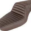 Load image into Gallery viewer, Saddlemen Step-Up Seat - Front Tuck-n-Roll/Rear Lattice Stitch - Brown 807-03-176BR - Main Product View