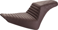 Load image into Gallery viewer, Saddlemen Step-Up Seat - Front Tuck-n-Roll/Rear Lattice Stitch - Brown 812-26-176BR - Main Product View