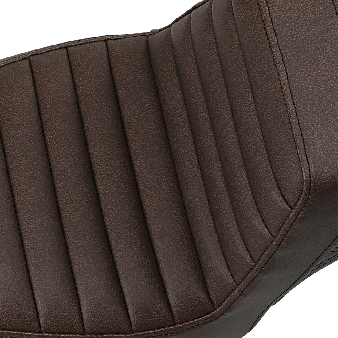 Saddlemen Step-Up Seat - Front Tuck-n-Roll/Rear Lattice Stitch - Brown 818-30-176BR - Side View