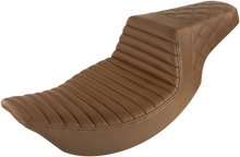 Load image into Gallery viewer, Saddlemen Step-Up Seat - Front Tuck-n-Roll/Rear Lattice Stitch - Brown 897-06-176BR - Main Product View