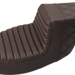 Load image into Gallery viewer, Saddlemen Step-Up Seat - Front Tuck-n-Roll/Rear Lattice Stitch - Brown 897-06-176BR - Side View