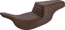 Load image into Gallery viewer, Saddlemen Step-Up Seat - Front Tuck-n-Roll/Rear Lattice Stitch - Brown 897-07-176BR - Main Product View