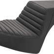Load image into Gallery viewer, Saddlemen Step-Up Seat - Front Tuck-n'-Roll/Rear Smooth - Black - Chief I21-04-171 - Main Product View