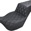 Load image into Gallery viewer, Saddlemen Step-Up Seat - Full Lattice Stitch - Black - '08-'23 FL 808-07B-175 - Main Product View