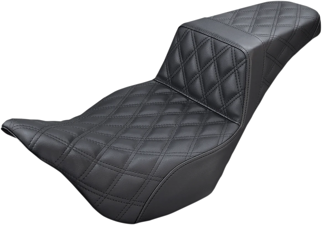 Saddlemen Step-Up Seat - Full Lattice Stitch - Black - '08-'23 FL 808-07B-175 - Main Product View