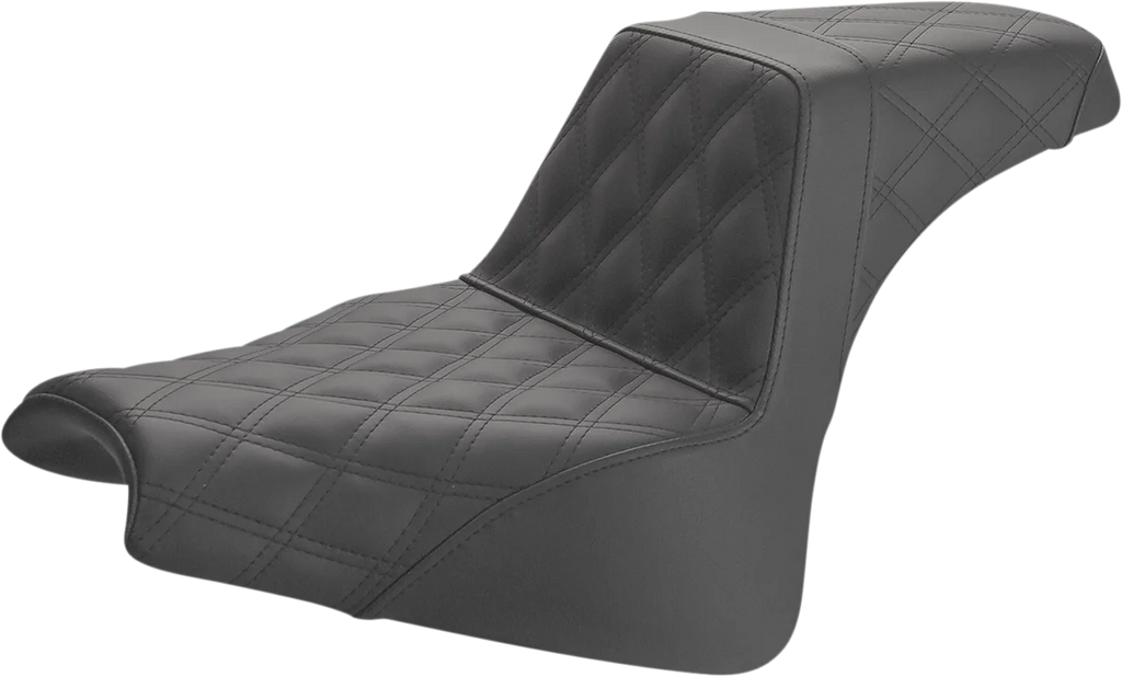 Saddlemen Step-Up Seat - Full Lattice Stitch - Black 818-28-175 - Main Product View