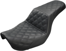 Load image into Gallery viewer, Saddlemen Step-Up Seat - Full Lattice Stitch - Black - Dyna 804-04-175 - Main Product View