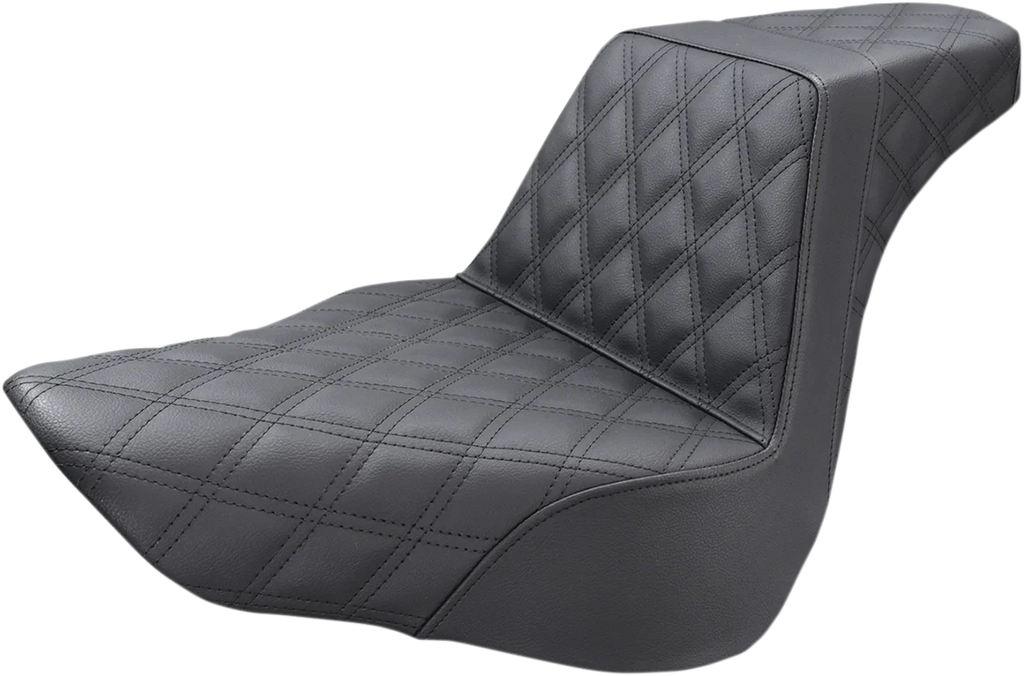 Saddlemen Step-Up Seat - Full Lattice Stitch - Black - FL/FX '18-'23 818-27-175 - Main Product View