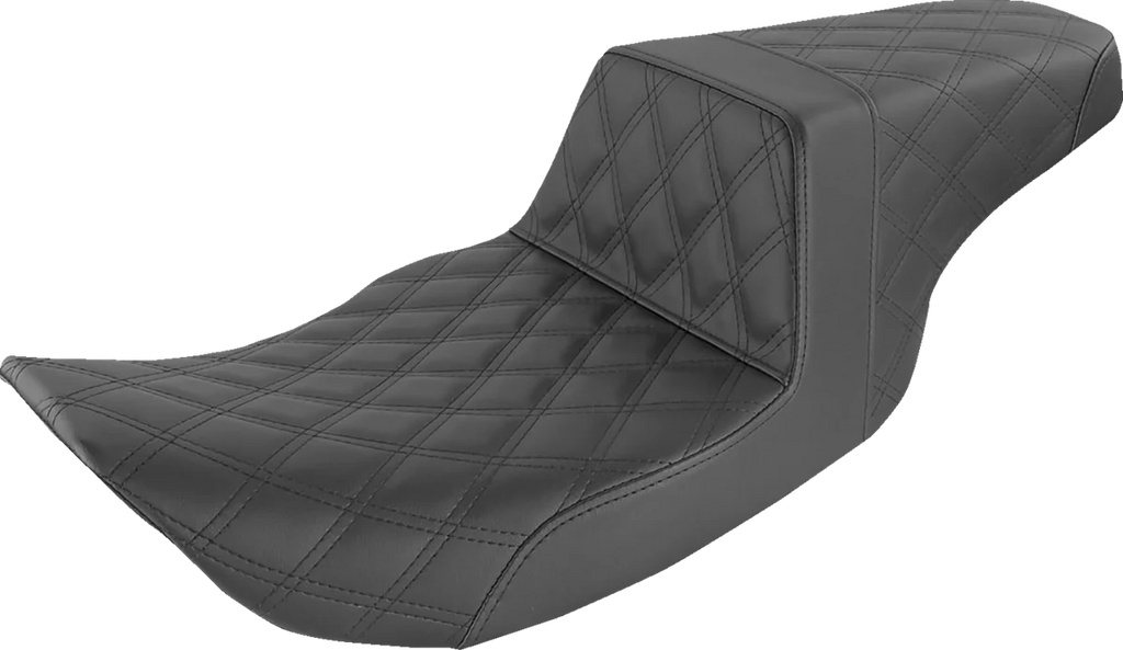 Saddlemen Step-Up Seat - Full Lattice Stitch - Black - FLHR/FLHX 897-06-175 - Main Product View