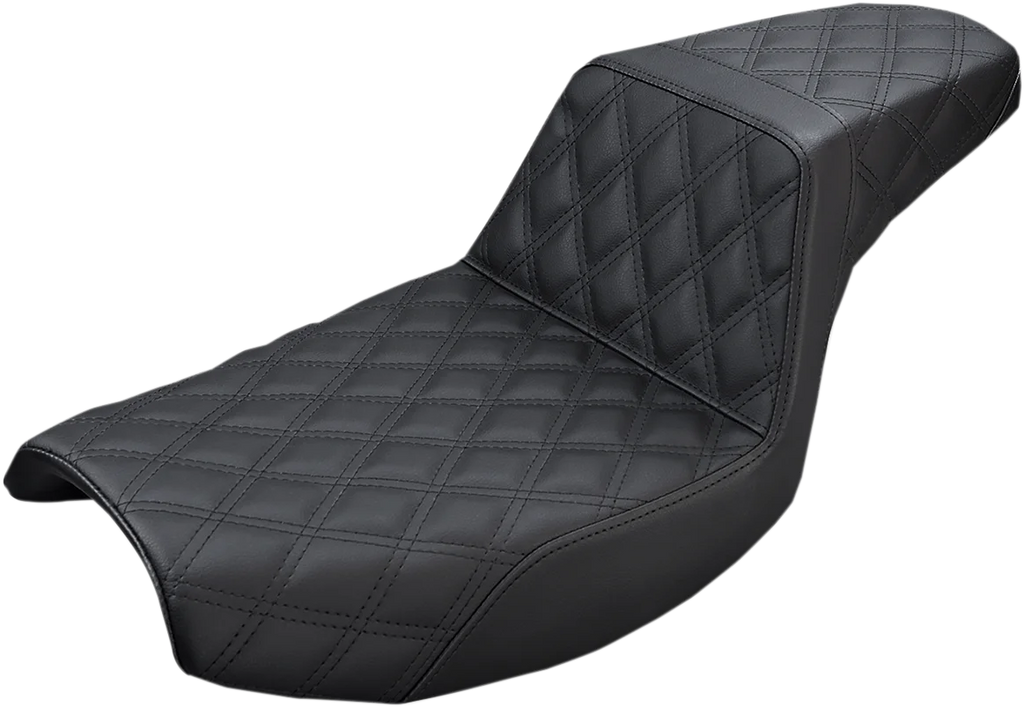 Saddlemen Step-Up Seat - Full Lattice Stitch - Black - FXR 882-09-175 - Main Product View