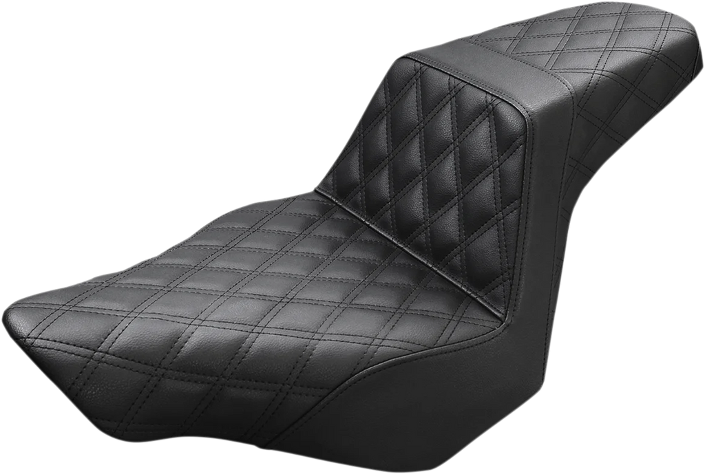 Saddlemen Step-Up Seat - Full Lattice Stitch - Black - FXSB 813-27-175 - Main Product View