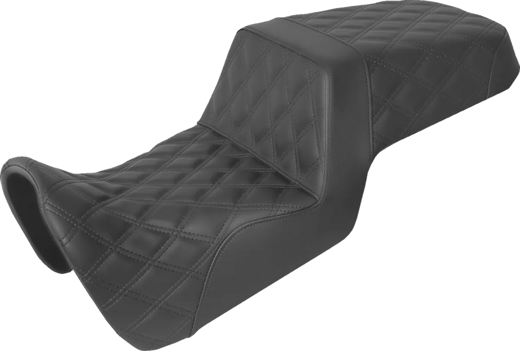 Saddlemen Step-Up Seat - Full Lattice Stitch - Black - Pan America '21-'23 821-34-175 - Main Product View