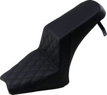 Load image into Gallery viewer, Saddlemen Step-Up Seat - Full Lattice Stitch - Black - Scout Bobber I18-33-175 - Side View