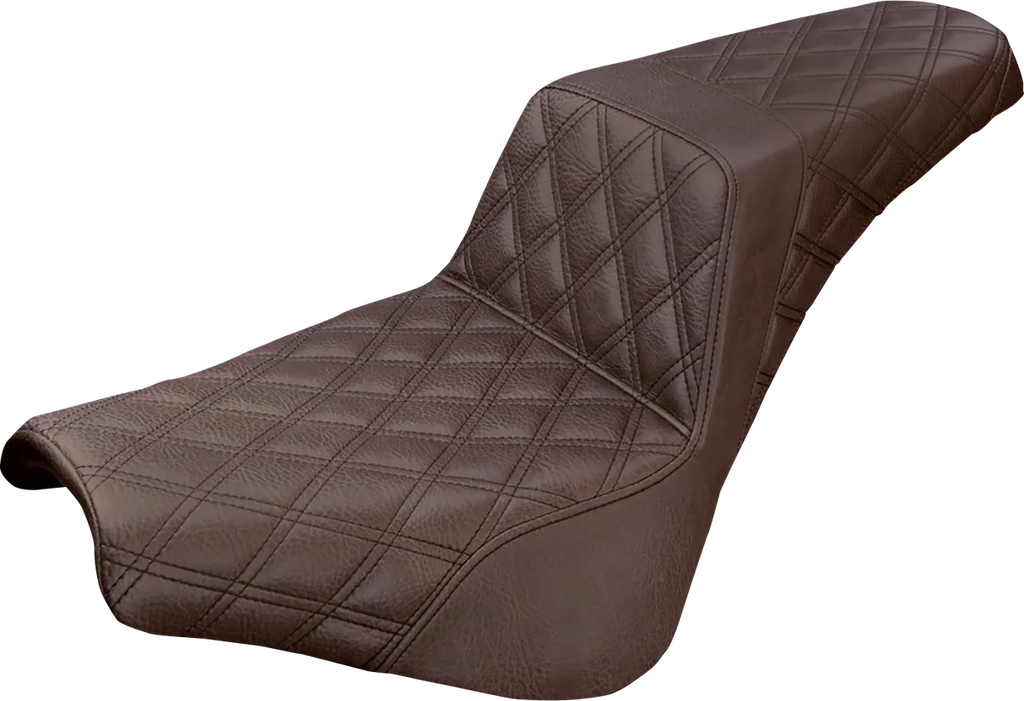 Saddlemen Step-Up Seat - Full Lattice Stitch - Brown 818-30-175BR - Main Product View