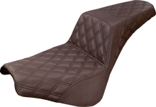 Load image into Gallery viewer, Saddlemen Step-Up Seat - Full Lattice Stitch - Brown 818-30-175BR - Main Product View