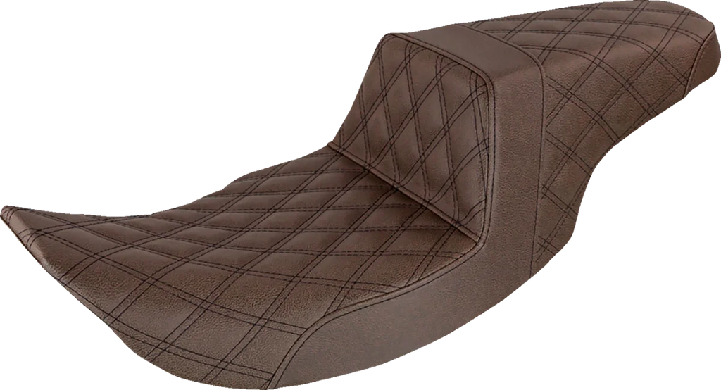 Saddlemen Step-Up Seat - Full Lattice Stitch - Brown 897-06-175BR - Main Product View