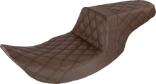 Load image into Gallery viewer, Saddlemen Step-Up Seat - Full Lattice Stitch - Brown 897-06-175BR - Main Product View